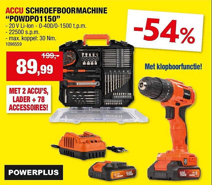 ACCU SCHROEFBOORMACHINE “POWDPO1150”