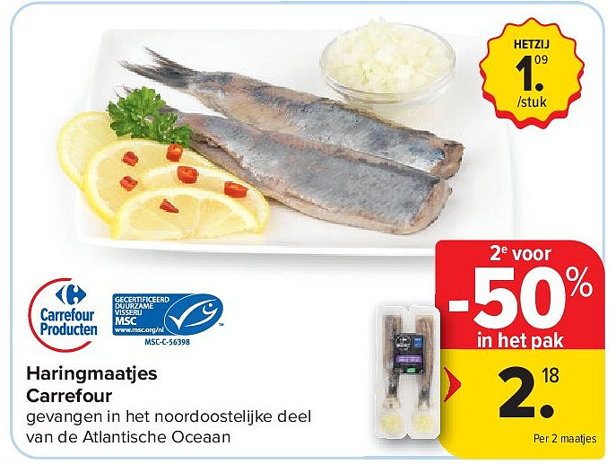 Haringmaatjes Carrefour