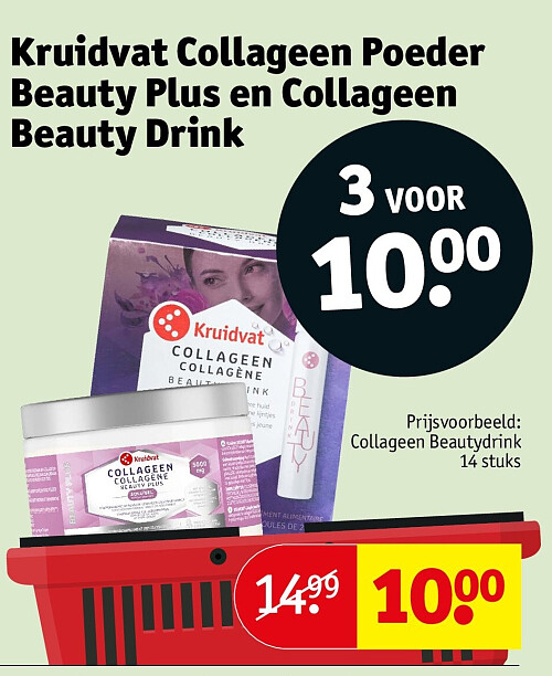 Kruidvat Collageen Poeder Beauty Plus en Collageen Beauty Drink