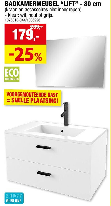 BADKAMERMEUBEL “LIFT” - 80 cm