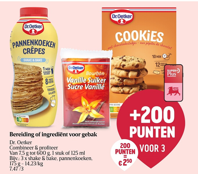 Bereiding of ingrediënt voor gebak