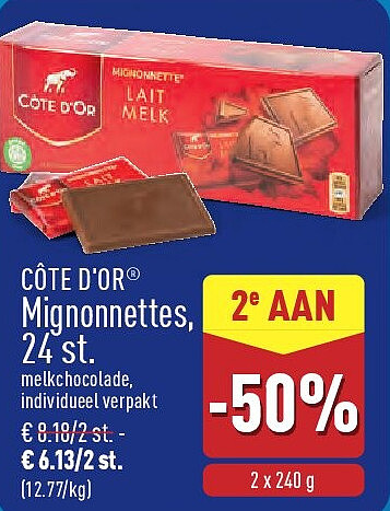Mignonnettes, 24 st. melkchocola