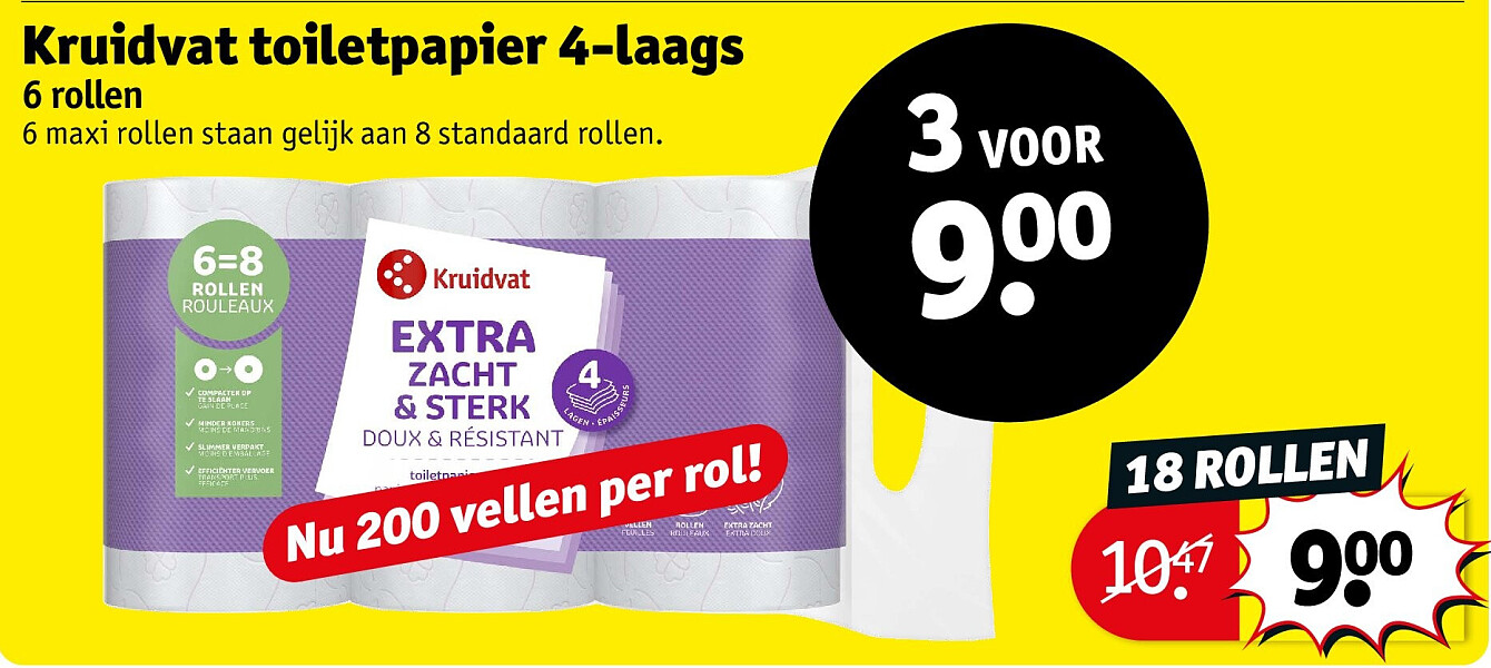 Kruidvat toiletpapier 4-laags