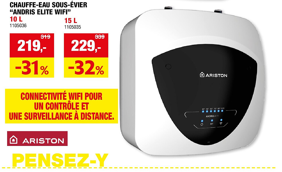 CHAUFFE-EAU SOUS-ÉVIER “ANDRIS ELITE WIFI”