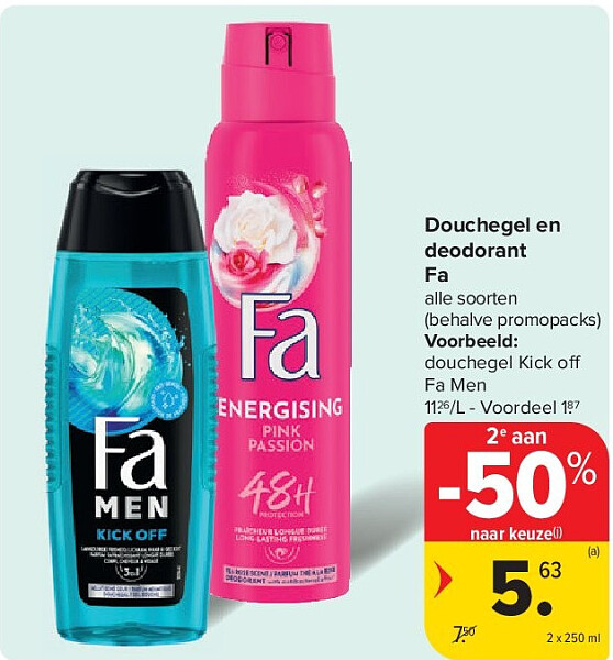 Douchegel en deodorant Fa