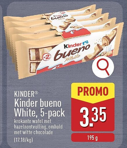 KINDER® Kinder bueno White, 5-pack