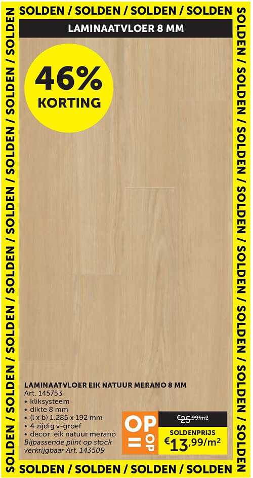 LAMINAATVLOER EIK NATUUR MERANO 8 MM