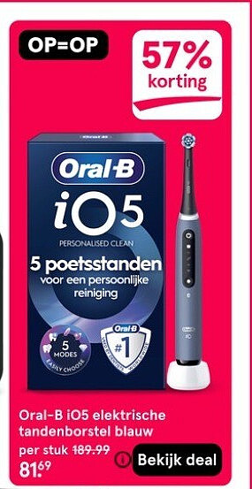 Oral-B iO5 elektrische tandenborstel blauw