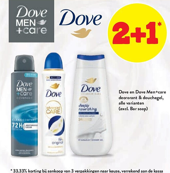 Dove en Dove Men+care deororant & douchegel, alle varianten