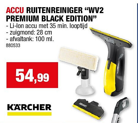 ACCU RUITENREINIGER “WV2 PREMIUM BLACK EDITION”