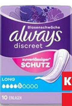 Always discreet Hygieneeinlagen