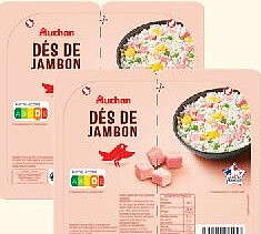 Dés de jambon Auchan
