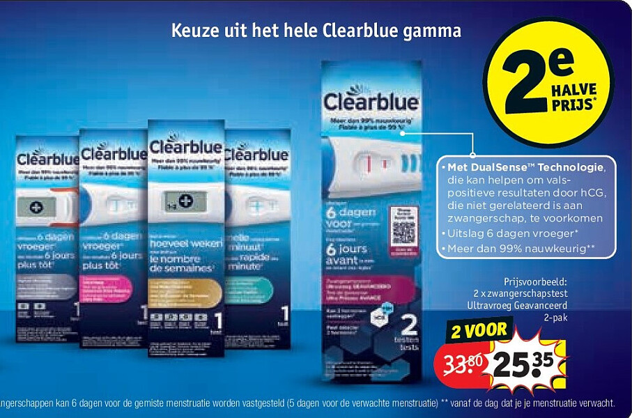 2 x zwangerschapstest Ultravroeg Geavanceerd 2-pak