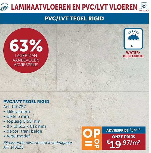 PVC/LVT TEGEL RIGID