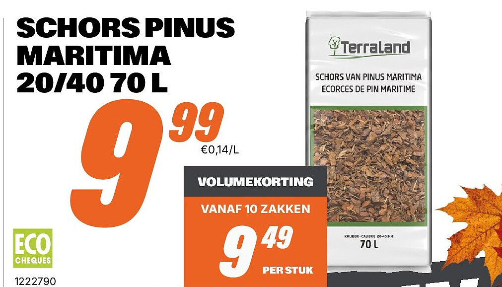 SCHORS PINUS MARITIMA 20/40 70 L
