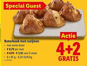 Boterkoek met rozijnen