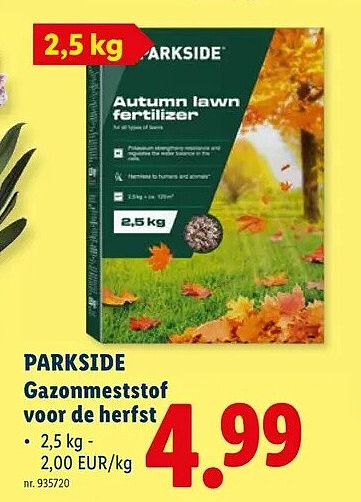 Gazonmeststof voor de herfst