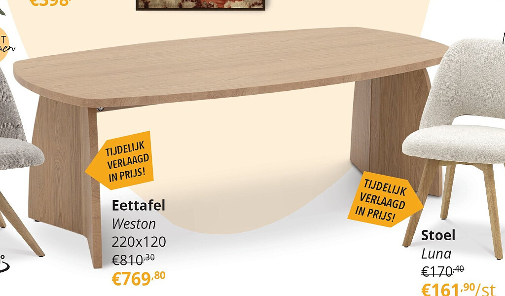 Eettafel Weston 220x120