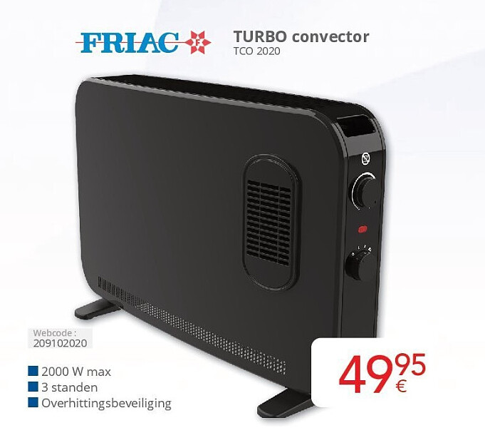 Friac TURBO convector TCO 2020