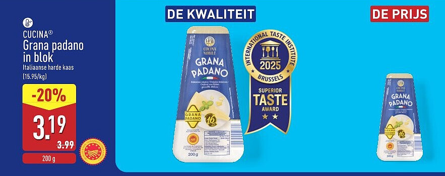 Grana padano in blok