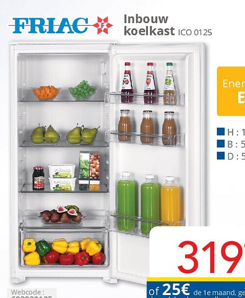 Inbouw koelkast ICO 0121