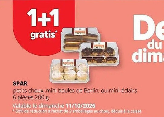 SPAR petits choux, mini boules de Berlin