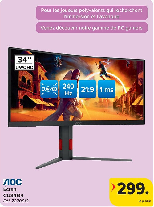AOC Écran CU34G4