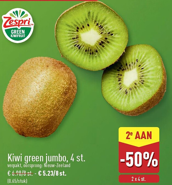 Kiwigreenjumbo,4st.