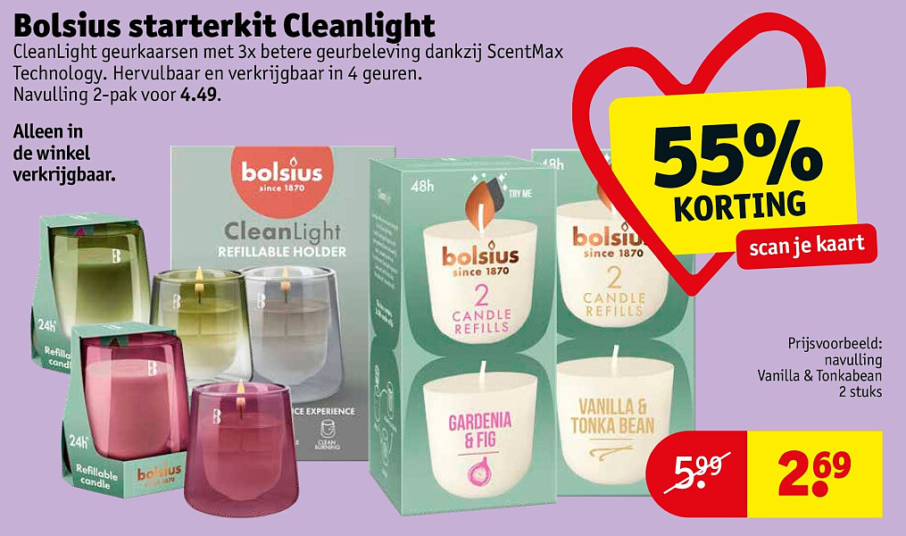 Bolsius starterkit Cleanlight