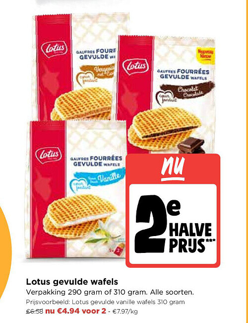 Lotus gevulde wafels