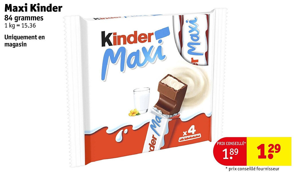 Maxi Kinder 84 grammes