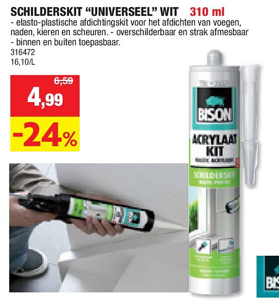 SCHILDERSKIT “UNIVERSEEL” WIT 310 ml