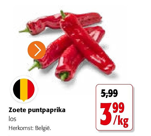 Zoete puntpaprika