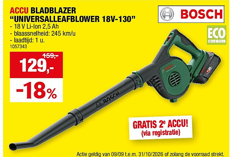 ACCU BLADBLAZER “UNIVERSALLEAFBLOWER 18V-130”