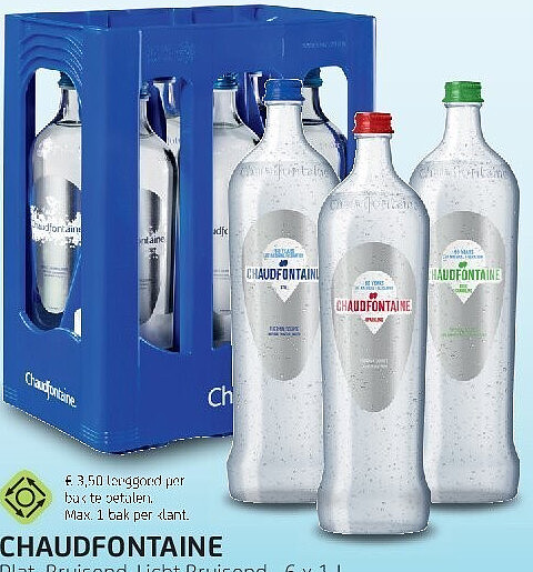 Chaudfontaine Plat, Bruisend, Licht Bruisend - 6 x 1 L