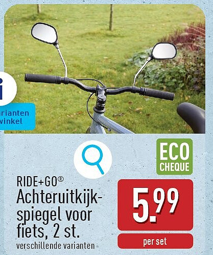 Achteruitkijk spiegel voor fiets, 2st.