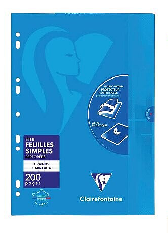 200 pages de feuilles simples perforées Clairefontaine
