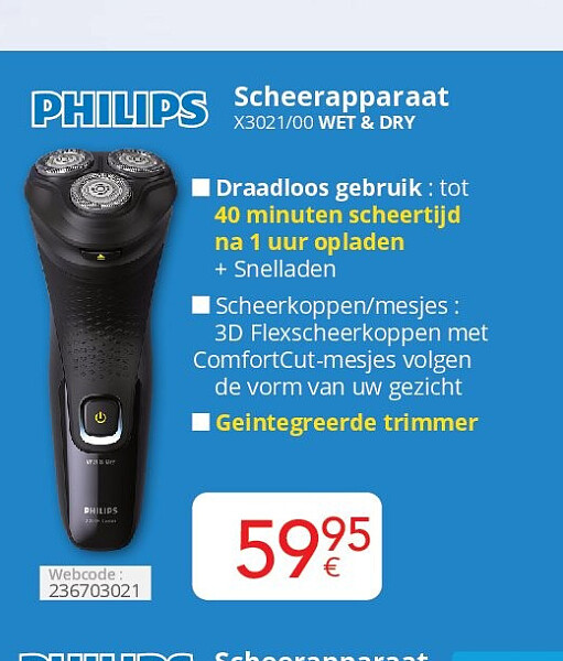 Scheerapparaat X3021/00 WET & DRY