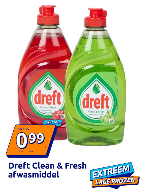 Dreft Clean & Fresh afwasmiddel