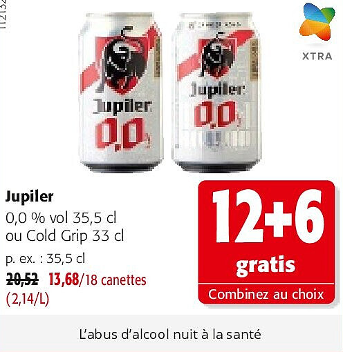 Jupiler 0,0 % vol 35,5 cl