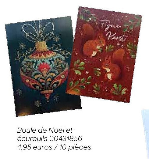 Boule de Noël et écureuils