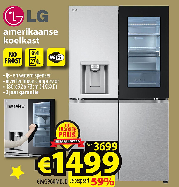 LG GMG960MBJE Amerikaanse koelkast