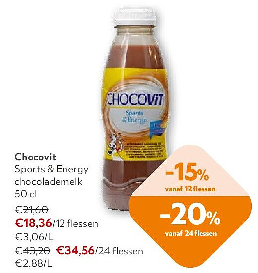 Chocovit Sports & Energy chocolademelk 50 cl