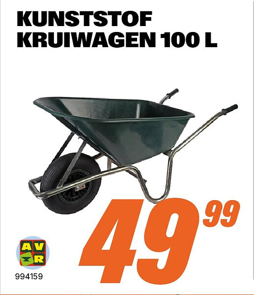 KUNSTSTOF KRUIWAGEN 100 L