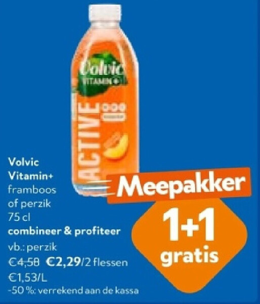 Volvic Vitamin+ perzik