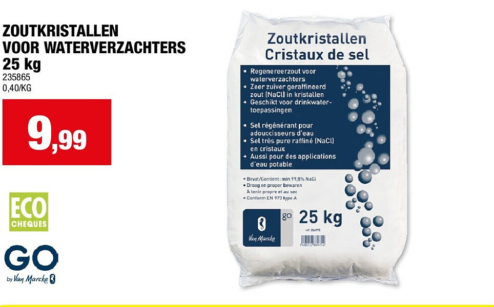 ZOUTKRISTALLEN VOOR WATERVERZACHTERS 25 kg