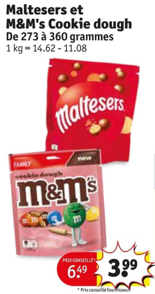 Maltesers et M&M's Cookie dough