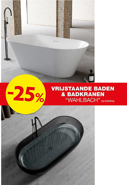 VRIJSTAANDE BADEN & BADKRANEN
