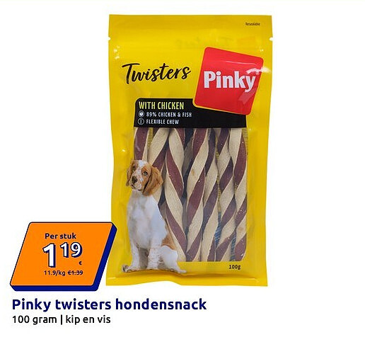 Pinky twisters hondensnack