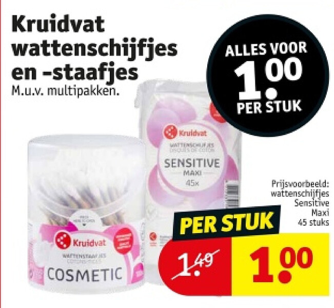 Kruidvat wattenschijfjes en-staafjes